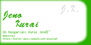 jeno kurai business card